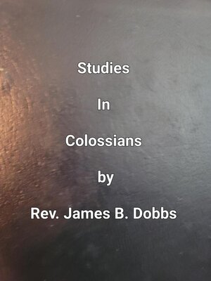 cover image of Studies In Clossians
